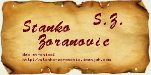 Stanko Zoranović vizit kartica